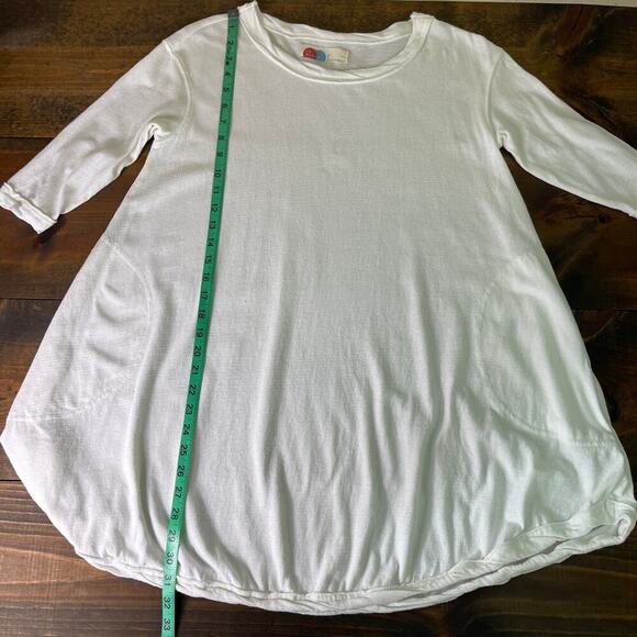 Free People Beach White Oversized T-Shirt Dress Cover Up Cotton Women's Small - Picture 10 of 11